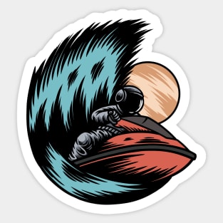 Astronaut Riding a Jet Ski Sticker